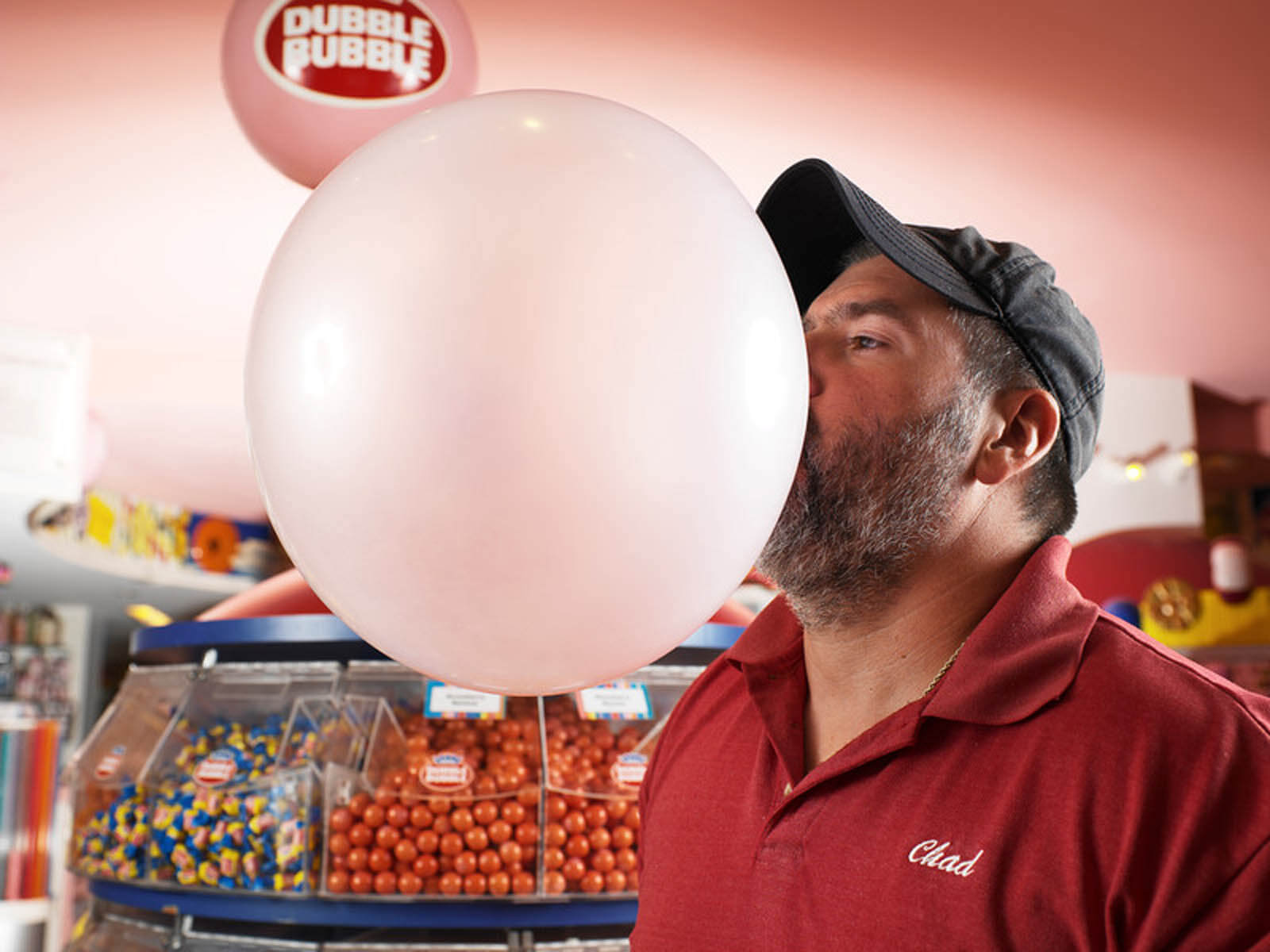Chad Fell- Largest bubblegum bubble ever blown